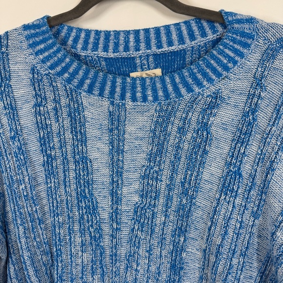 Pilcro High-Low Hem Lightweight Knit Blue Striped Women's Sweater Size XXS - Picture 6 of 13